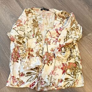 Zara Multicolor Floral Blouse